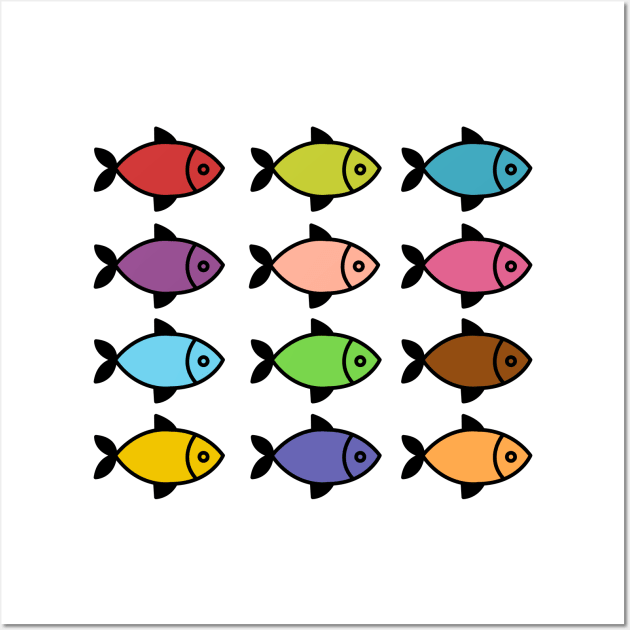 FISH PATTERN Wall Art by jcnenm